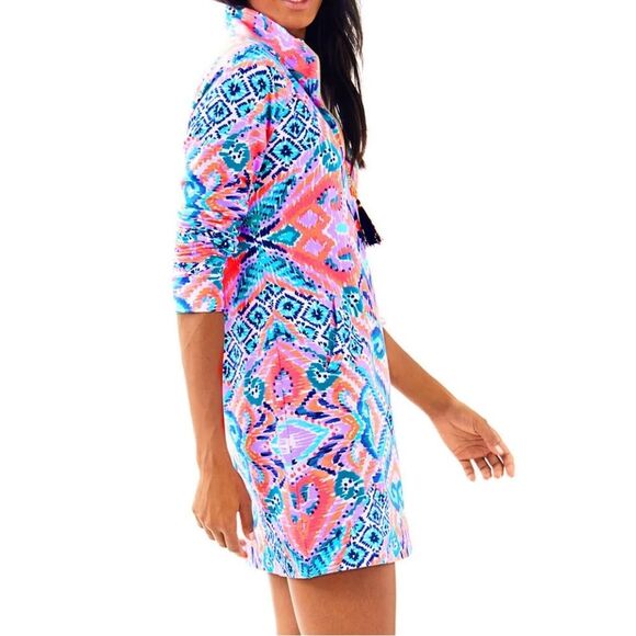 Lilly Pulitzer UPF 50+ Skipper Popover Dress Solar Opposite - Picture 12 of 14